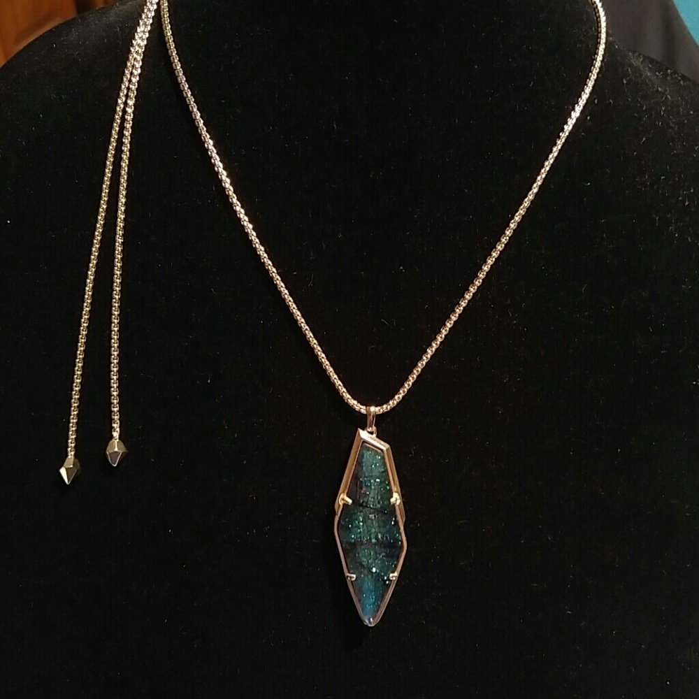 Kendra Scott Beatrice Crackle Navy Necklace